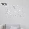 Non Damaging Wall Stickers for Home 1 Set Marine Life Decals, Acrylic Mirror Fish Conch Stickers, Self Adhesive Ocean Theme Decor Waterproof