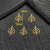 Stainless Steel Big Tree Leaf Pendant: Fresh, Fashionable DIY Jewelry Accessory