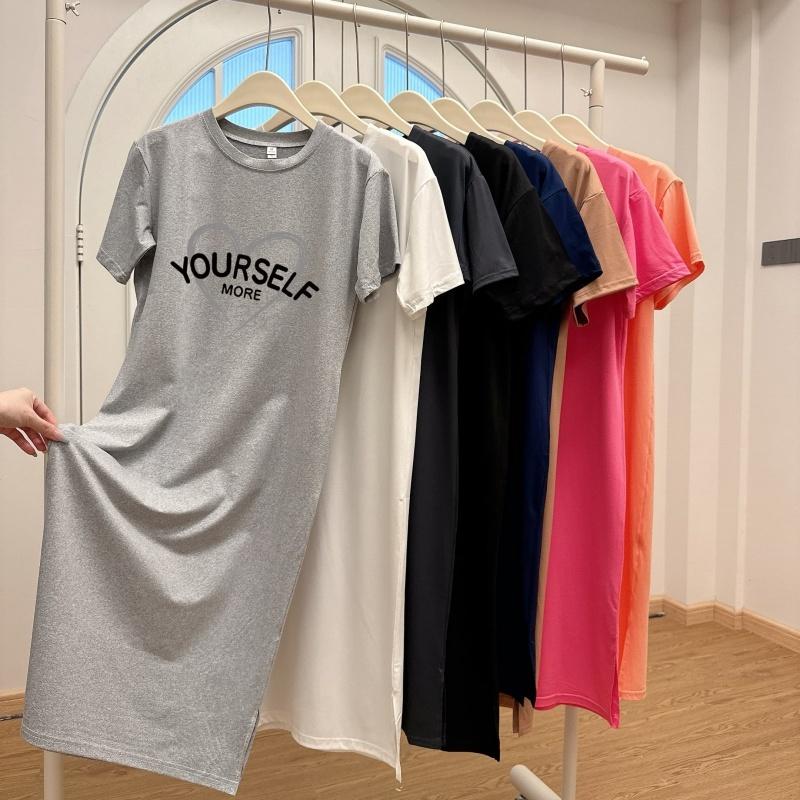 

Жіноча футболка-сукня великого розміру вільного крою з круглим вирізом та короткими рукавами, сукня в довгому розслабленому стилі, сукня для сну довжиною до коліна 4XL світло-сірого кольору