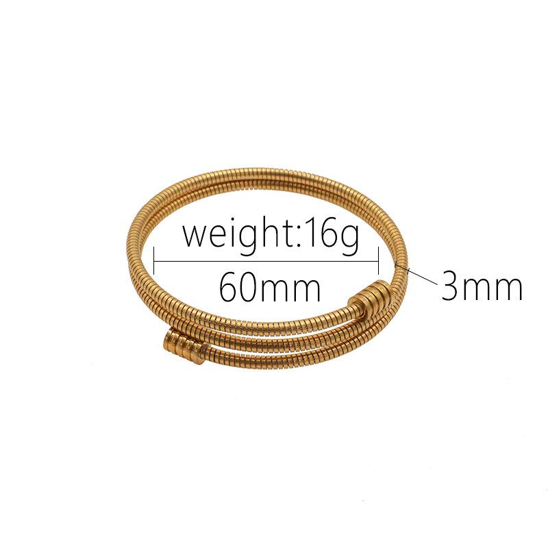 Fashion Commuter Threaded Multi-Layer Popular Surround Bracelet Girls Titanium Steel Non-Fading Fashion Bracelet