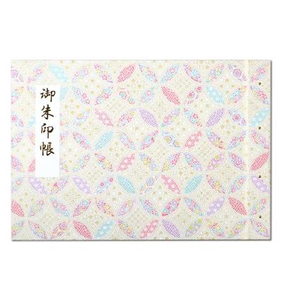 Goshuin Holder Open Size Book Pocket Written Notes Paper Cut Art (Hana Shippou (cream) No Cover)