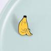 Sitting Banana Brooch Unique Cartoon Character Pin For Casual Wear And Fun Expression