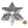 10 PCS Food-Grade Stainless Steel Star Theme Christmas Cookie Cutter Baking Gift