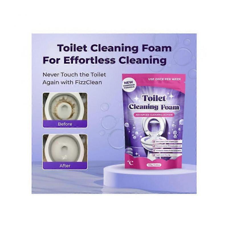 (4pcs)1-5x Fizzclean Toilet Foam Cleaner, Insta-Action Fizzclean Foam Cleaner