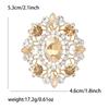 Elegant Rhinestones Imperial Court Brooches for Women Unisex Glass Pin Event Party New Year Gifts Decoration Clothes Accessories