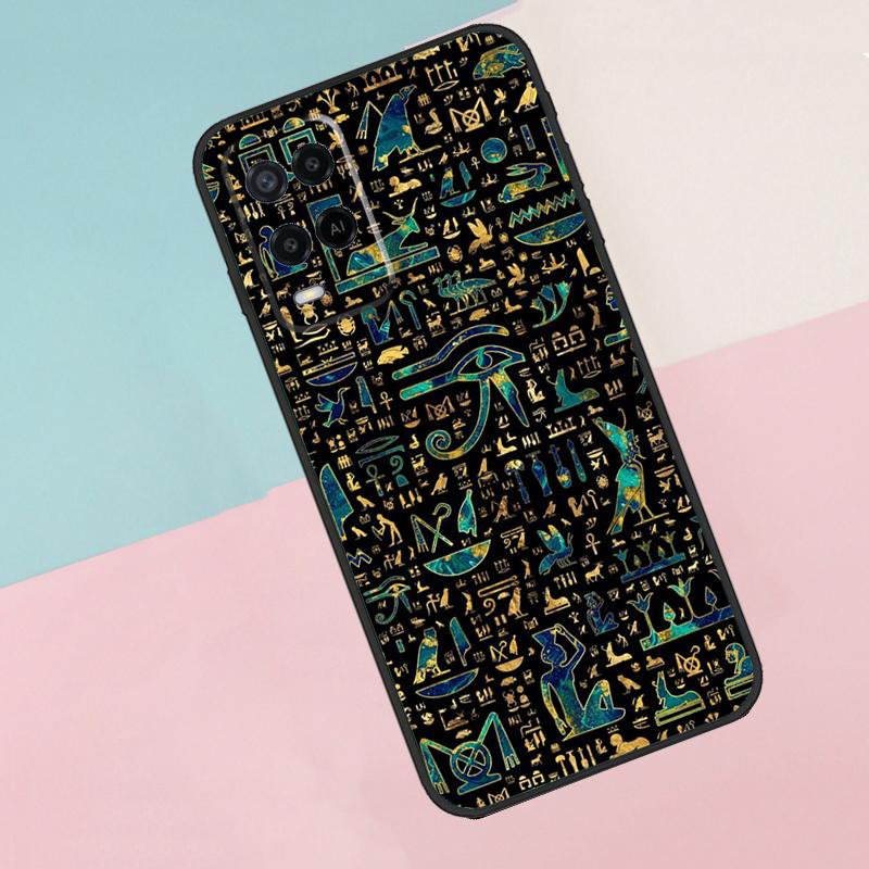 Egypt Pharaoh Mural For Oppo A74 A94 A54 A80 A78 A98 A40 A60 A18 A38 A58 A15 A17 A77 A57S A16 A76 A96 Phone Case