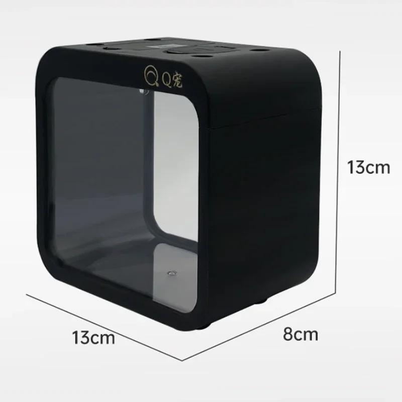 Modular Led Fish Tank with Isolated Blocks, Easy Assembly for Betta/goldfish Breeding Transparent Small Aquarium