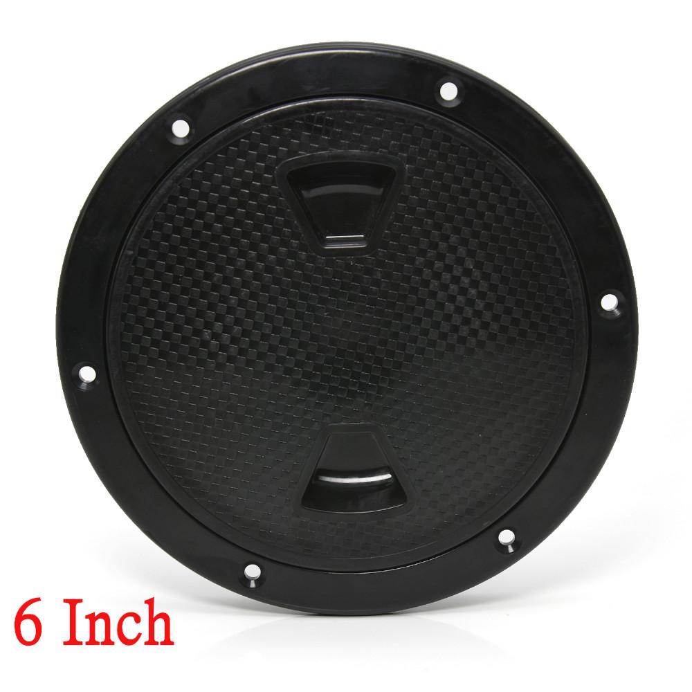 ABS Round Deck Inspection Access Hatch Cover Non-Slip Deck Plate for Marine Boat Kayak Canoe White Black 4 6 8 Inch Hatch Cover