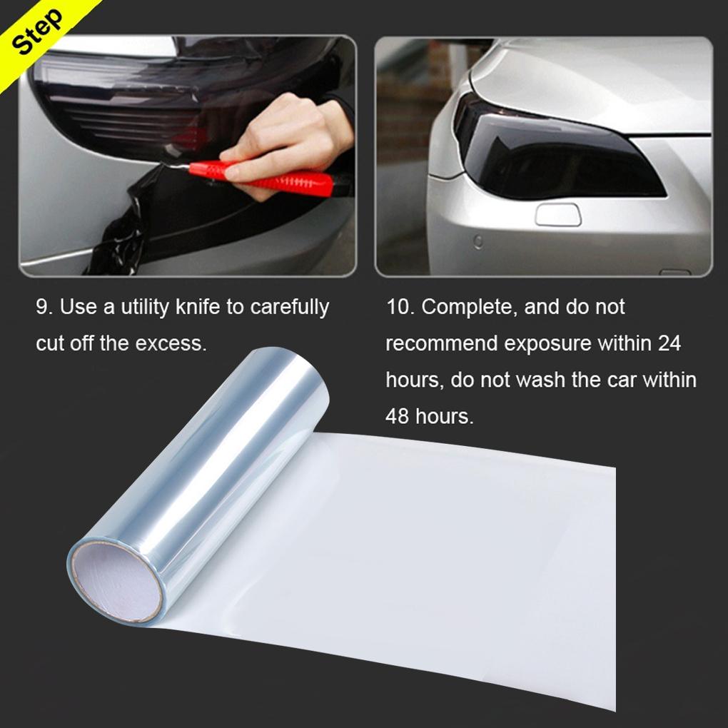 Yellow Car Tail Fog Head Light Headlight Tint Film Cover 30x60cm