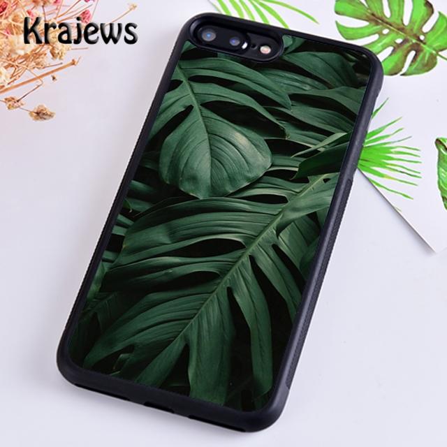 Krajews Monstera Flower Tropical Green Leaves Phone Case Cover For iPhone 14 5 6s 7 8 Plus XR XS 11 12 13 Pro Max Galaxy S21 S22