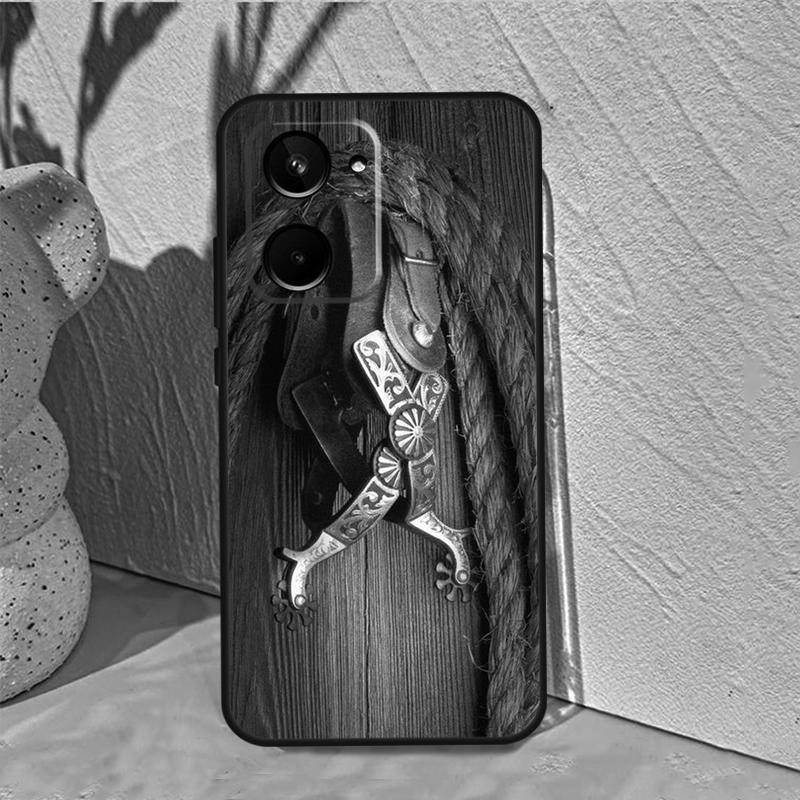 

Cowboy Cowgirl Boots Hat For Realme 15 14 10 11 12 13 Pro Plus C65 C67 C75 C63 C61 C55 C51 C53 C35 GT6 GT7 Pro Case Realme C51