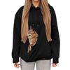 Women's Hoodie, Pet Bag, Sports Shirt, Pet Cat And Dog Pocket Holder, Top