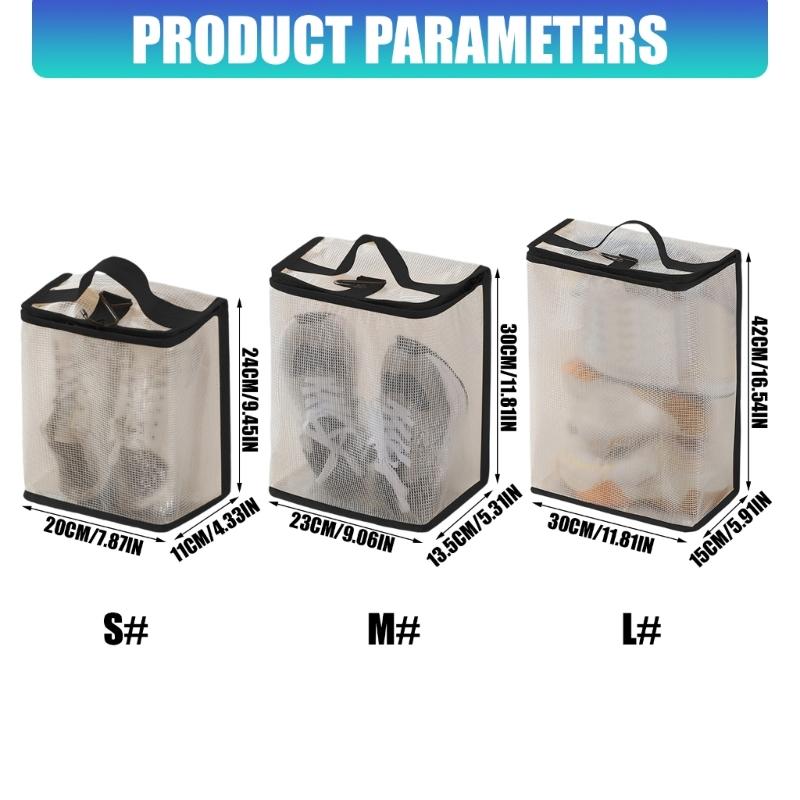 Portable Foldable Shoe Pouches For Men Women With Separate Sections Keep Footwear Clean During Trip And Daily Organization