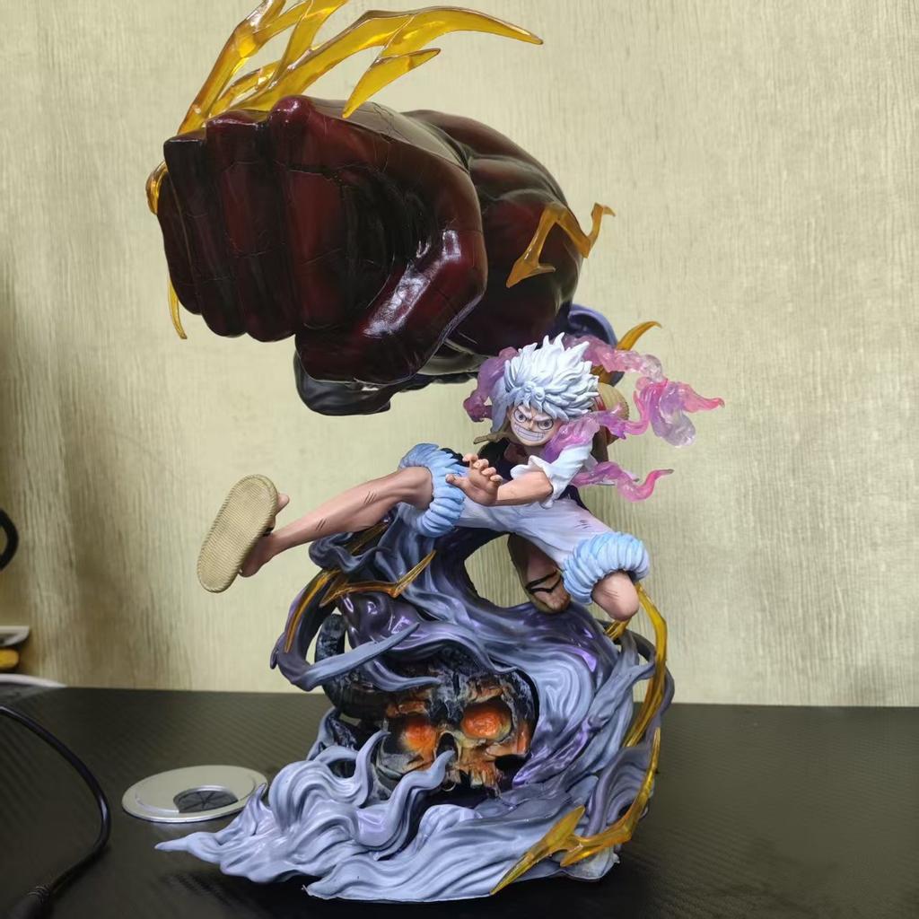 One Piece Anime 30cm Figures Explosion Giant Fist Nika Luffy Battle Figure Model PVC Toy Doll Collection Gift Kids Birthday