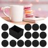 14pcs Felt Absorbent Coasters Round Thick Cup Mats for Kitchen Table with Storage Holder