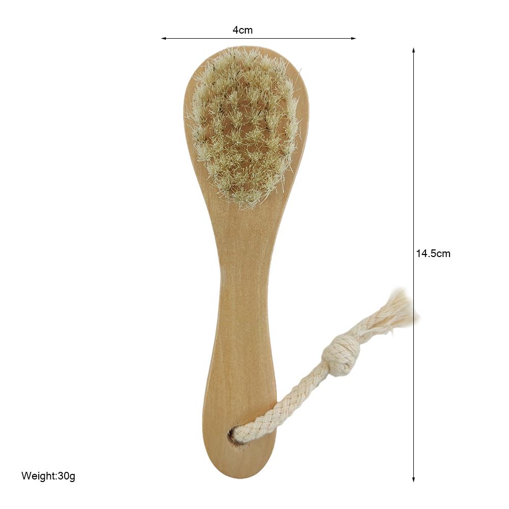 Eco Friendly Beechwood Wood Bath Brush Shower Brush Wooden Body Scrubber Shower Bath Scrubber Scrub Brush