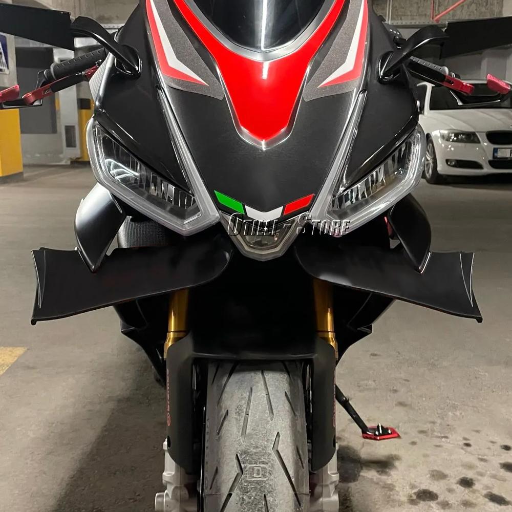 New For Aprilia RS660 RS 660 rs660 2020-2025 Motorcycle ABS Front Spoiler Wing Aerodynamic Winglet Kit Fairing Accessories