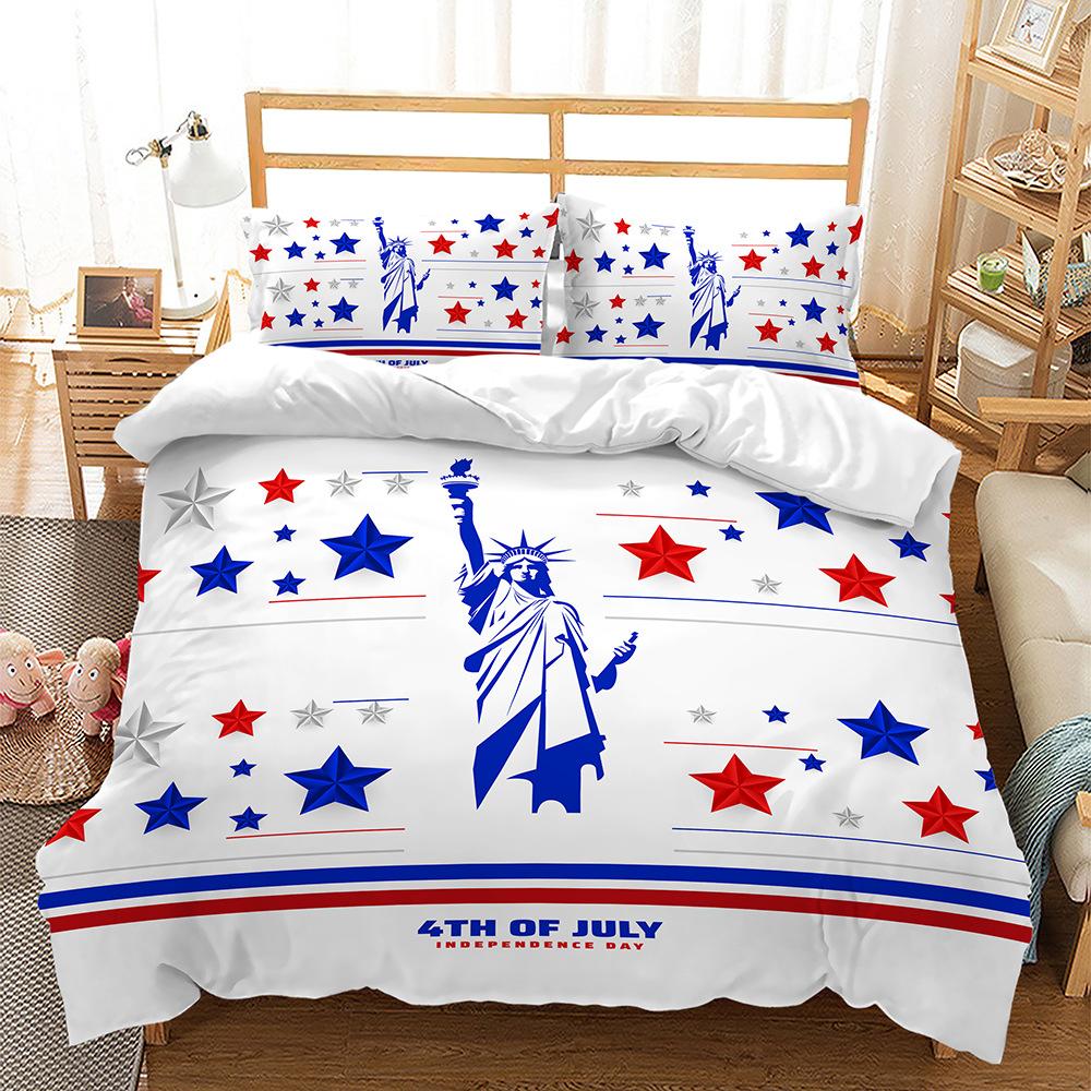 Kit 3D Digital Printing Quilt Set Three-Piece Set Two-Piece Set Beautiful Country Flag