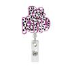 New Glitter Acrylic Nurse Badge Reel Retractable Id Badge Holder With 360 Rotating Alligator Clip Name Holder Medicine Supplies