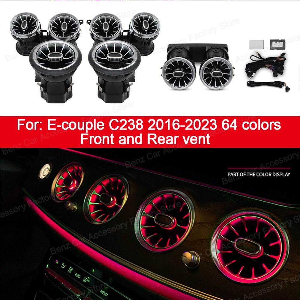 2025 Hot Racing Grills 64 Colors LED Air Vents 3D Rotating Tweeter Speaker For Mercedes Benz W213 E-Class Coupe AMG E43 E53 E250