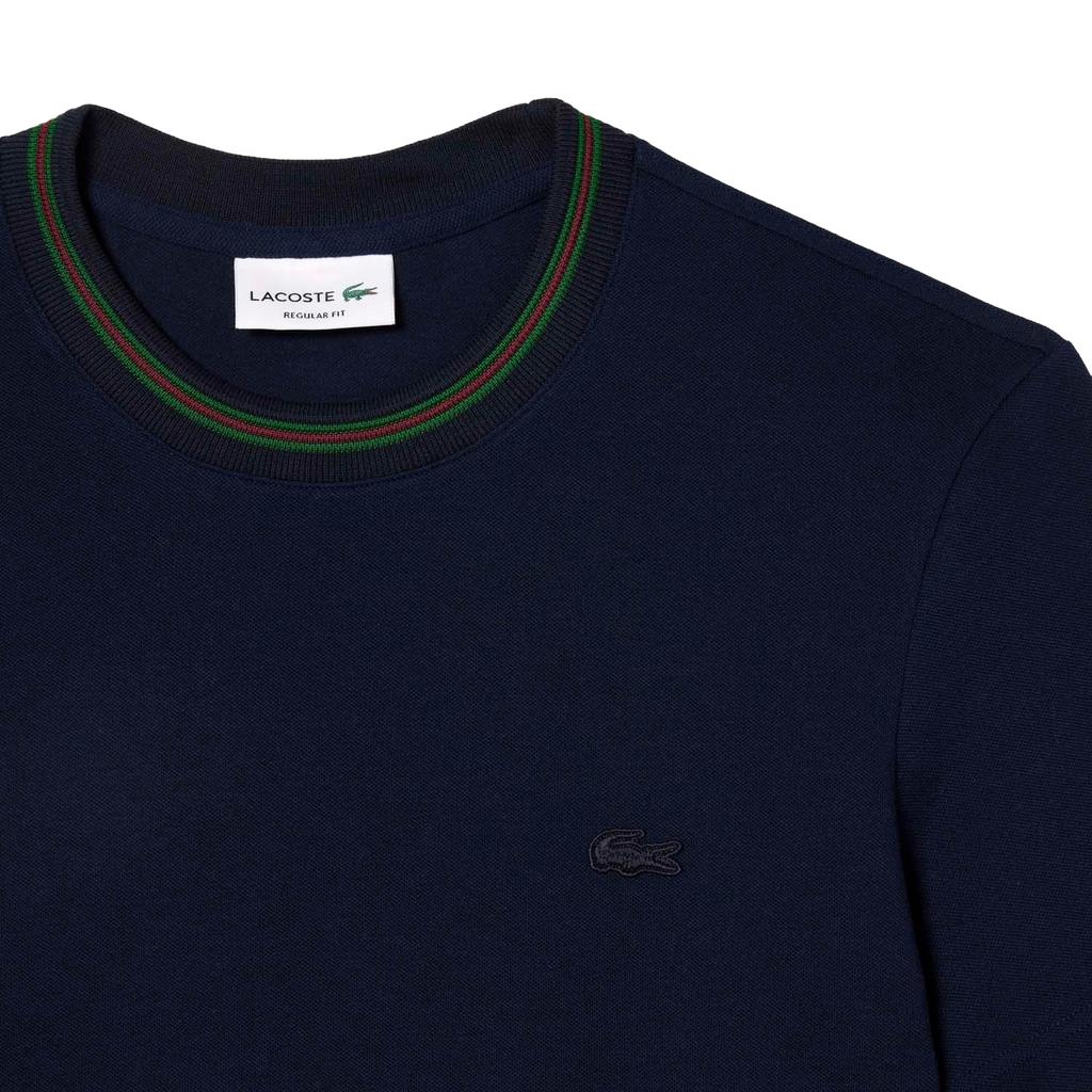 Lacoste Men's Stripe Pique Stretch T-Shirt