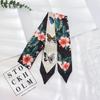 New Summer 130*7 Ins Small Hairband Lovely Print Long Silk Scarf Wrist Ribbon Skinny Scarf For Women