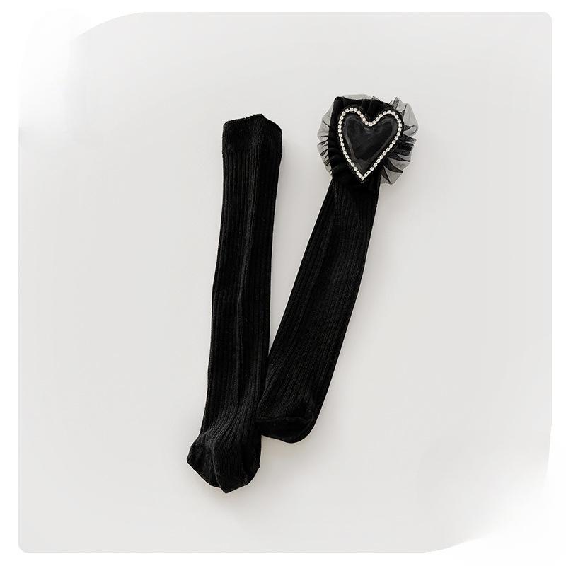 

Детские носки, летние носки в стиле Лолиты с деревянными ушками и сетчатой ​​лентой, носки средней длины с большим бантом для девочек