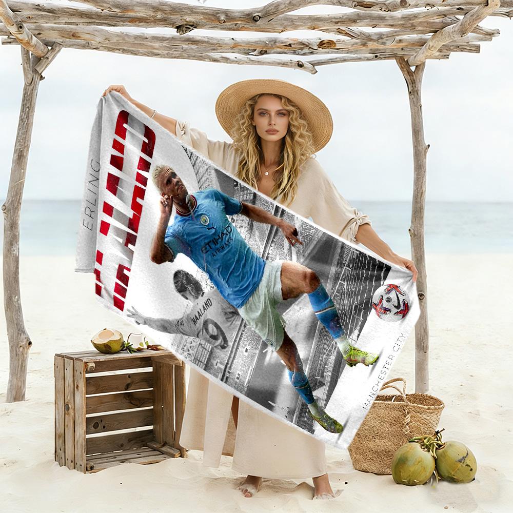 Asciugamano da Spiaggia Forte Haaland Asciugatura Rapida Morbida Microfibra Confortevole Leggero Perfetto per Viaggiare Yoga Campeggio e Nuoto