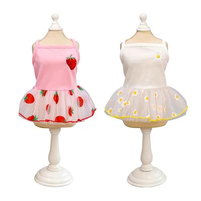 Dog Costume Spring Summer Gauze Skirt Dog Vest