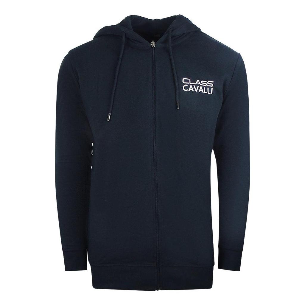 Cavalli Class Mens Reversed Logo Full Zip Hoodie