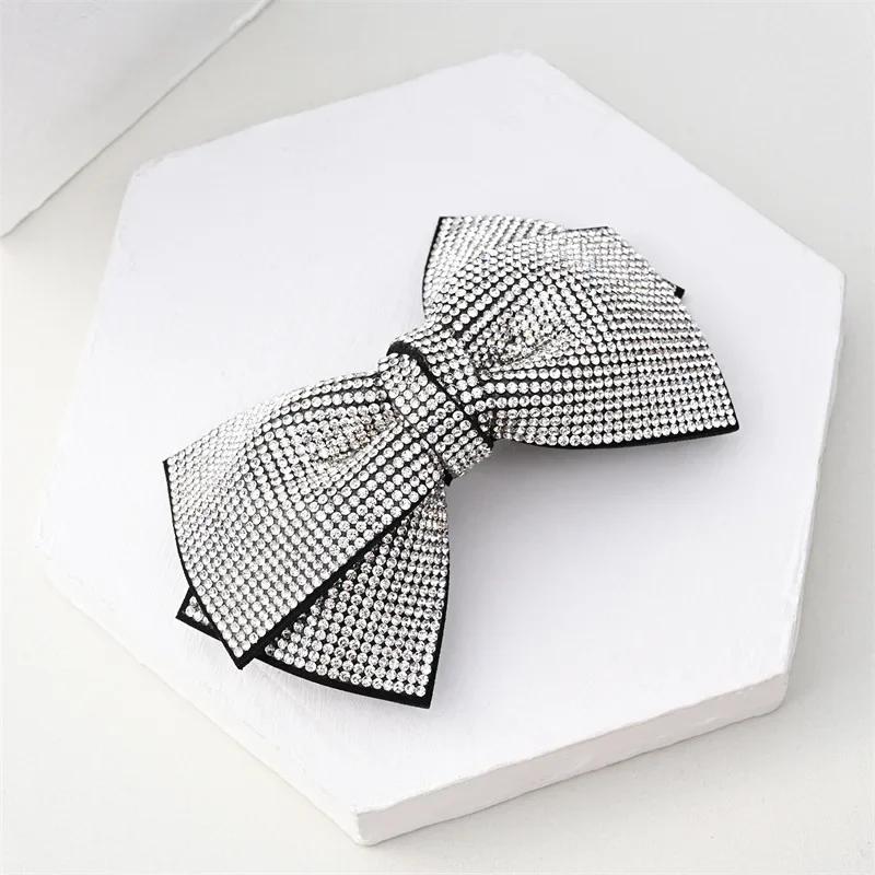 Neue Glitzernde Strass Schleife Haarnadel Haar Accessoires Mode Haarspangen für Damen Mädchen Vintage Spangen Pferdeschwanzhalter Kopfschmuck