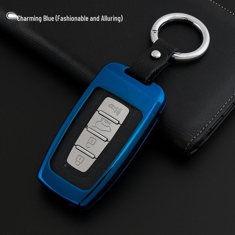 Hyundai Mistra, Elantra, ix35, Santa Fe, Sonata 9, Tucson Genuine Leather Car Key Cover