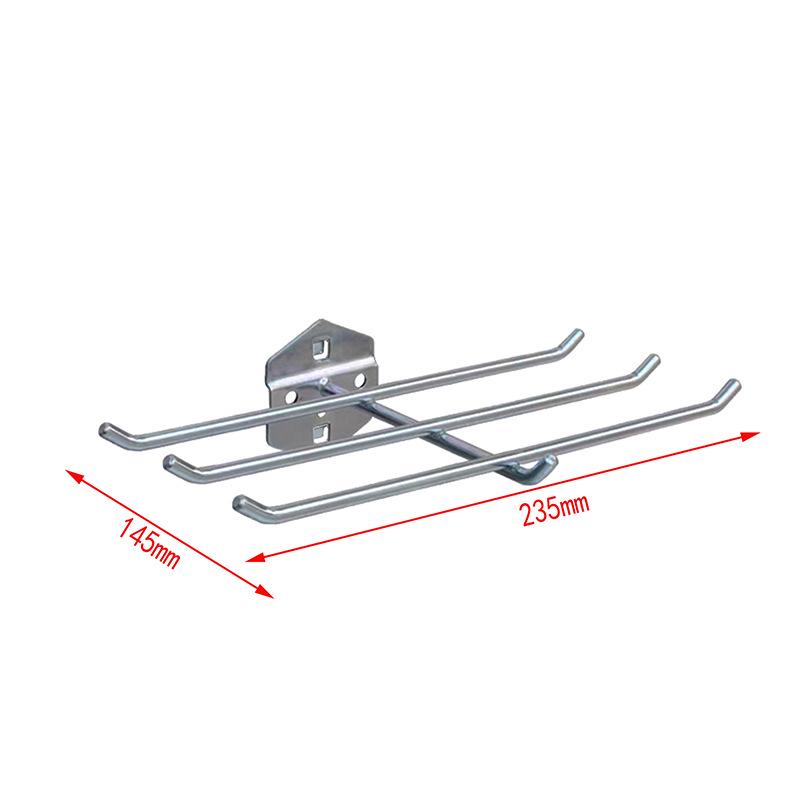 Panou Perforat Metalic cu Găuri Pătrate, Raft pentru Scule cu Cârlige pentru Șurubelnițe