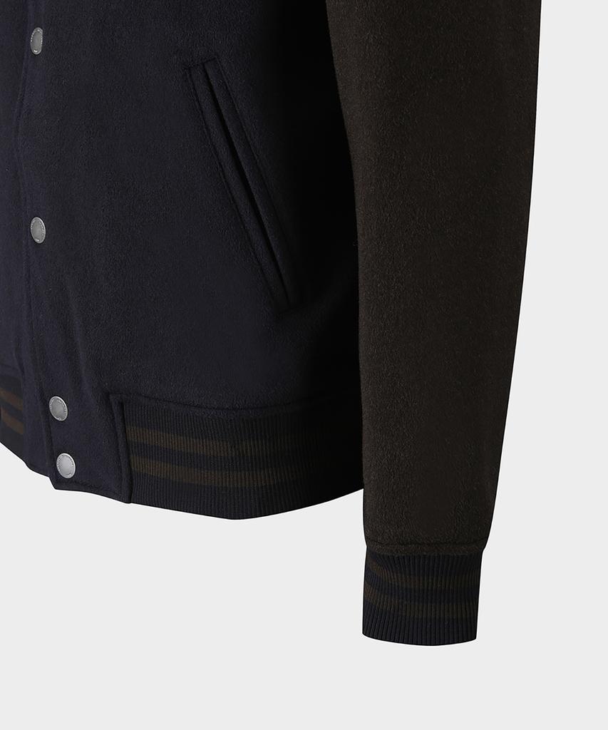 Brooks Brothers Wool Varsity Jacket (Navy) (Bbojmm4875Qef)