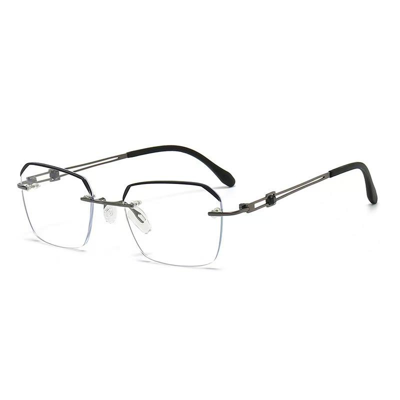 Men's and Women's Retro Ultralight Rimless Anti-Blue Light Reading Glasses