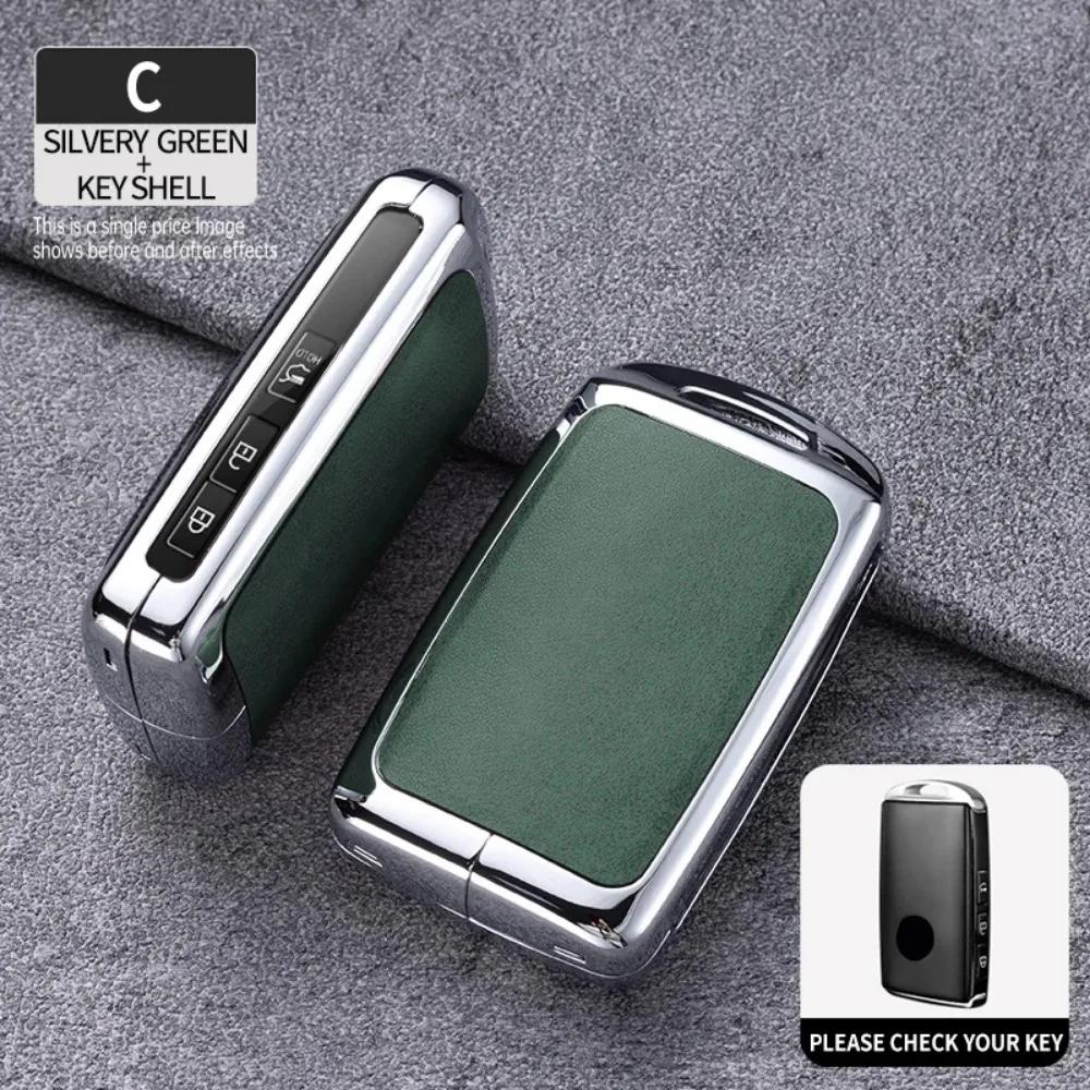 Zinc Alloy Leather Smart Car Key Fob Case Cover Chain Remote Shell Holder Protector for Mazda 3 6 CX3 CX30 CX5 CX8 CX9 CX50 CX60
