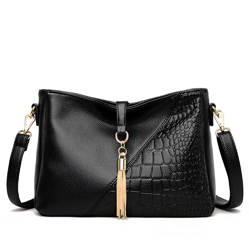 Soft Leather Tassel Crossbody Bag 2025 - Women's Fashion PU Shoulder Tote Bag