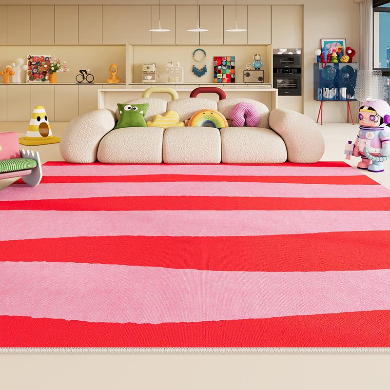 Living Room Carpet Non-slip Waterproof Dirt-resistant Floor Mat Colorful Letter Cute Pattern Rug Large Size Home Decoration Mat