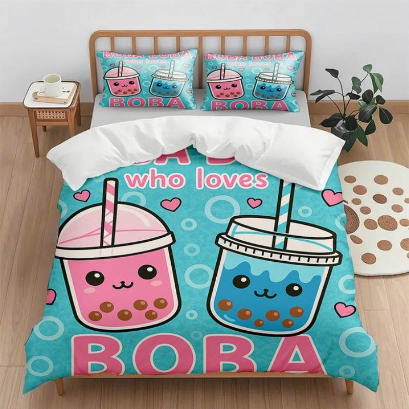 

New Digital Printing Quilt Cover Set (Quilt Cover + Pillowcase) No Bed Sheets Cartoon Animal Print Quilt Cover 150cmx200cm 2pcs