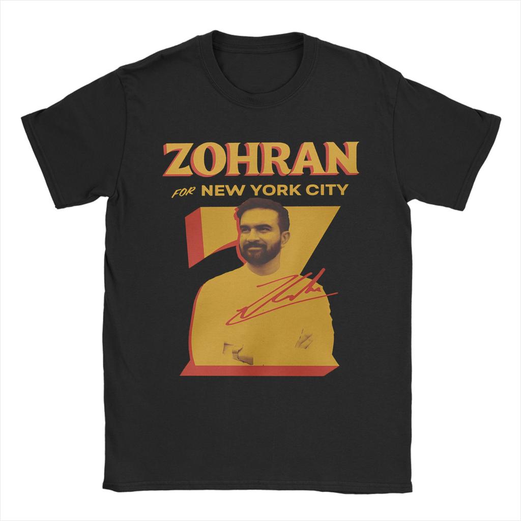 Zohran Mamdani T Shirts for Unisex Women Cotton Novelty TShirts Round Collar Tee Shirt Short Sleeve Clothes Plus Size