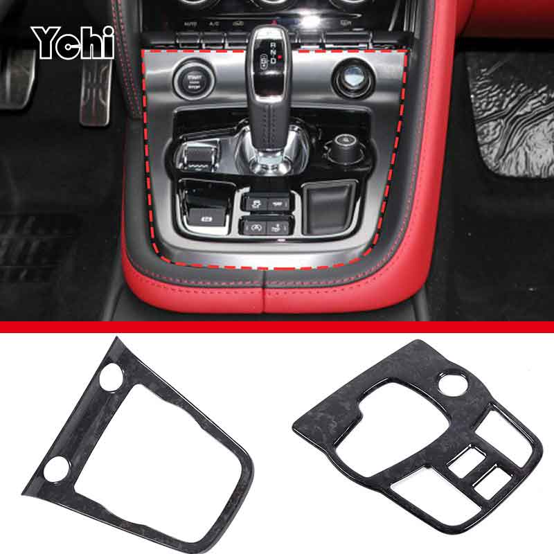 Real Carbon Fibre For For Jaguar F-TYPE 2013-2026 Car Central Control Shift Panel Cover Sticker Car Interior Accessories