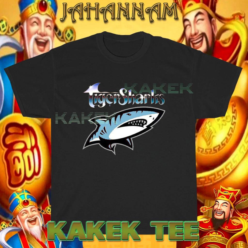 

Новая футболка с логотипом Tigersharks Американская Футболка Смешная Размер от S до 5XL S