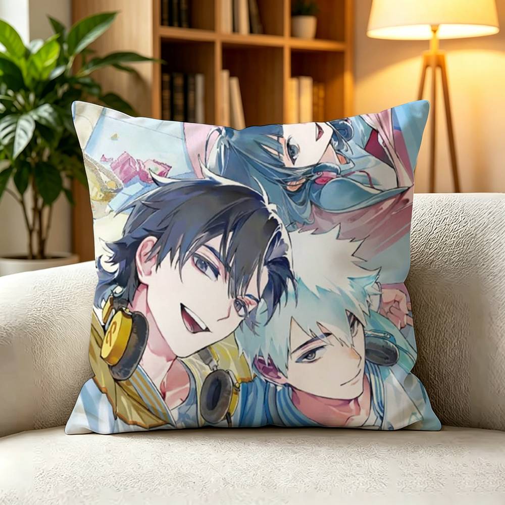 LLink Click Cheng Xiaoshi Lu Guang Anime  Pillow Case Square DoubleSided Sofa Cushion Cover Bedroom Bedside Pillow