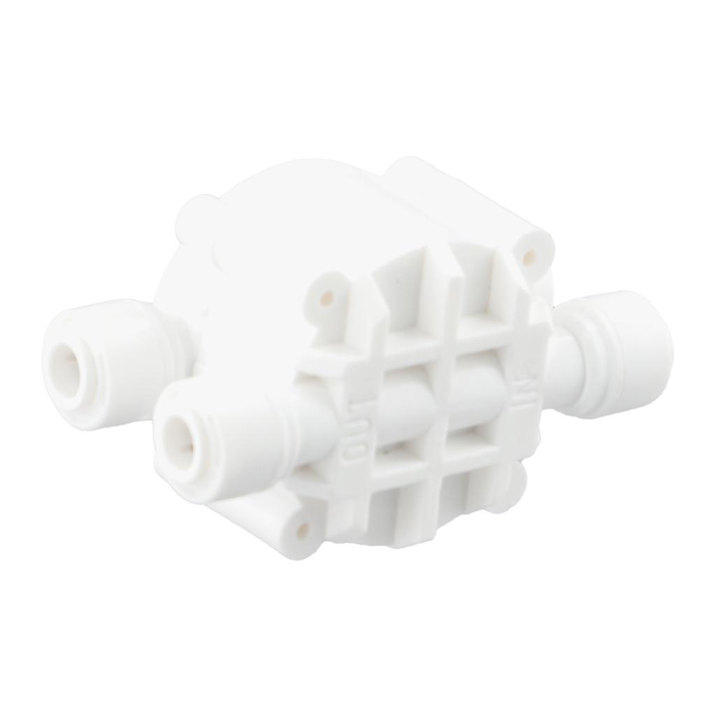 4 Way RO Auto Shut-Off Valve Switch 1/4" Water Purifier Reverse Osmosis Straight Drink Machines Quick Connect Fitting