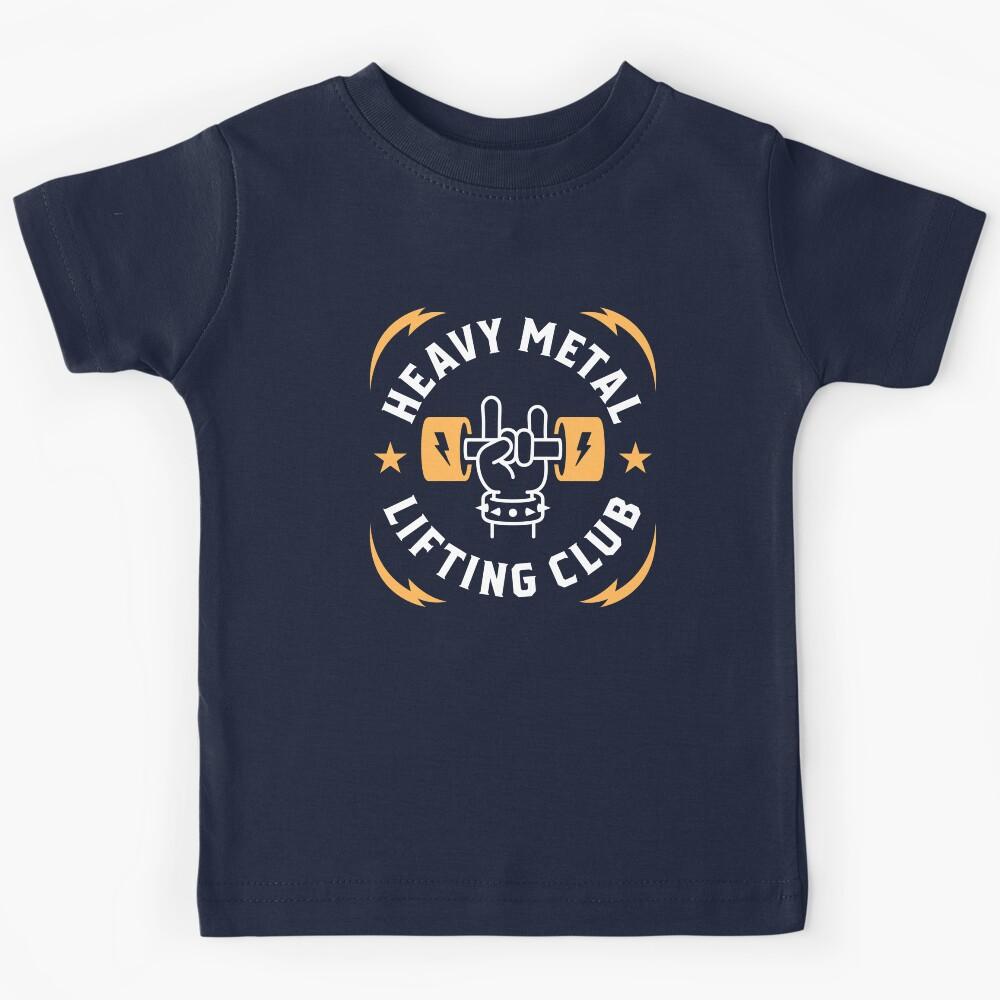 Heavy Metal Lifting Club (Yellow) Kids T-Shirt 170