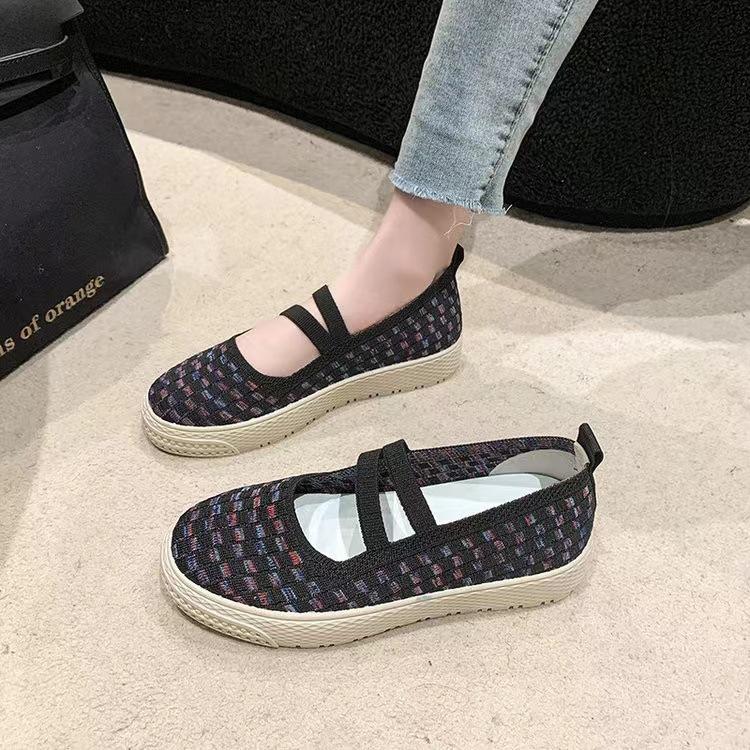 

Женские туфли-лодочки весна-осень 2025 года, новые модные мокасины с одной педалью, удобная обувь для рыбалки на мягкой подошве, повседневные шапочки 36 чёрный