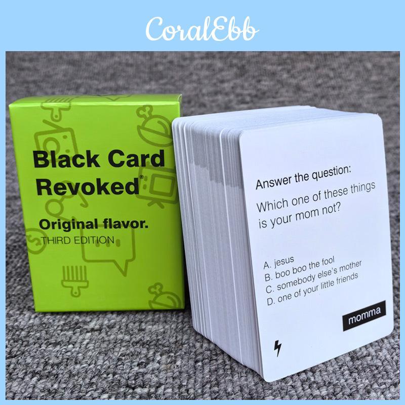 Juego de Mesa Fiesta Tarjeta Negra Revocada Con Tarjetas de Papel de Colores Para Entretenimiento Familiar y Juego Interactivo