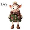 Unique Holiday Gift for Family Christmas Shelf Sitter Figurines, Retro Farm Animal Hanging Leg Decor, Farmhouse Style Decor Ornaments Mantel Tabletop