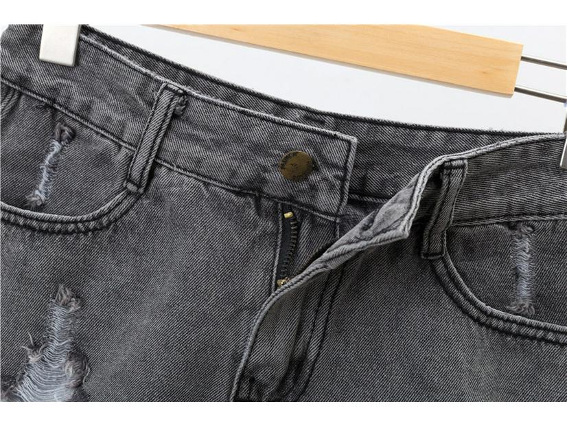 Summer Korean Style High-Waisted Ripped Wide-Leg Denim Shorts for Women - Plus Size, Slimming A-Line Hot Pants