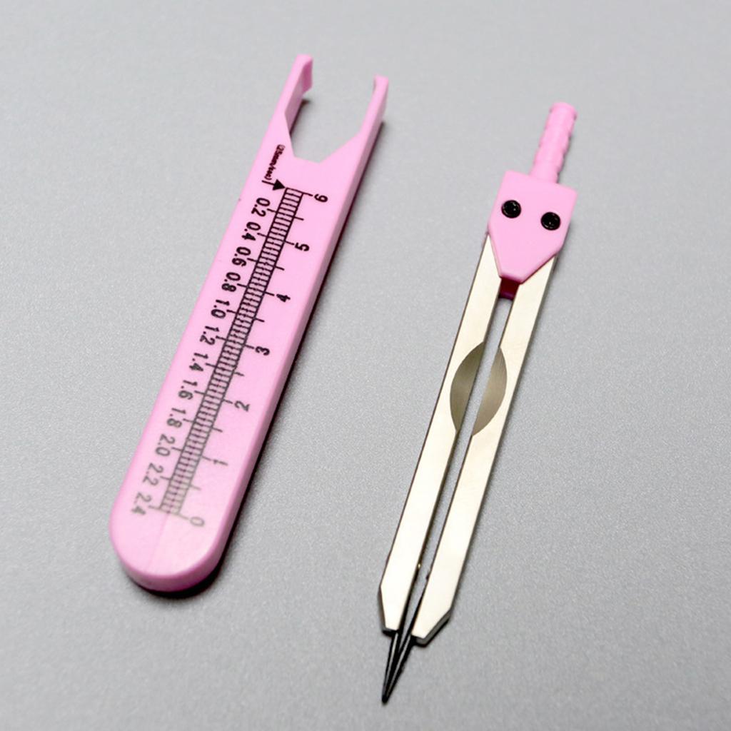 Electrocardiogram Drafting Divider EKG Calipers 0?2.4in Ruler Drafting Divider for Nursing ECG Calipers Black/Blue/Pink
